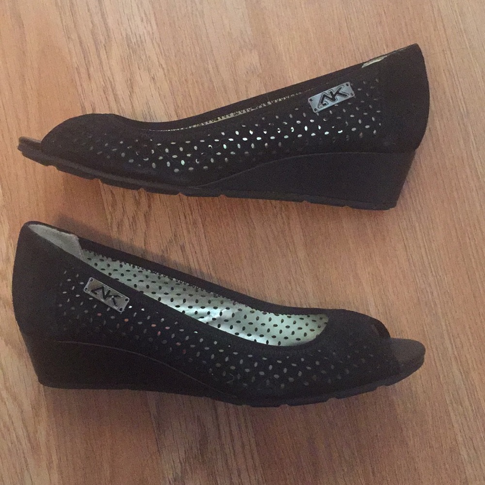 Anne Klein Sport peeptoe wedges NEW